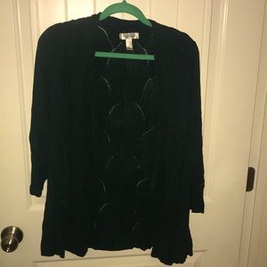 Dressbarn emerald green lightweight cardigan XL